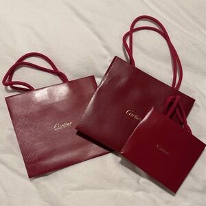 Cartier Deep Red Women's Bag Trio